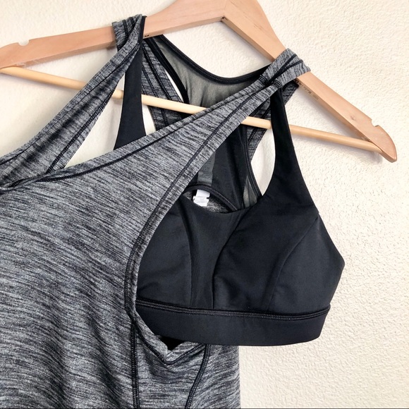 LULULEMON Glide and Stride Cutout Racerback Mesh Tank in Heathered Black Grey - Picture 8 of 13